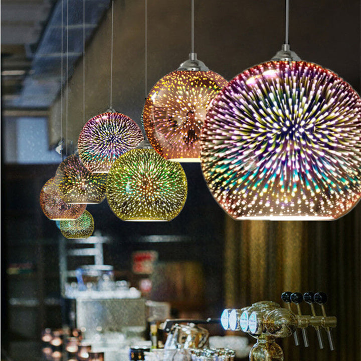 Creative 3D Firework Pendant Light