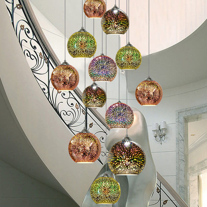 Creative 3D Firework Pendant Light