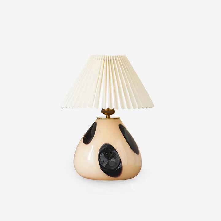 Table Lamp Pleated Fabric Mid Century Design