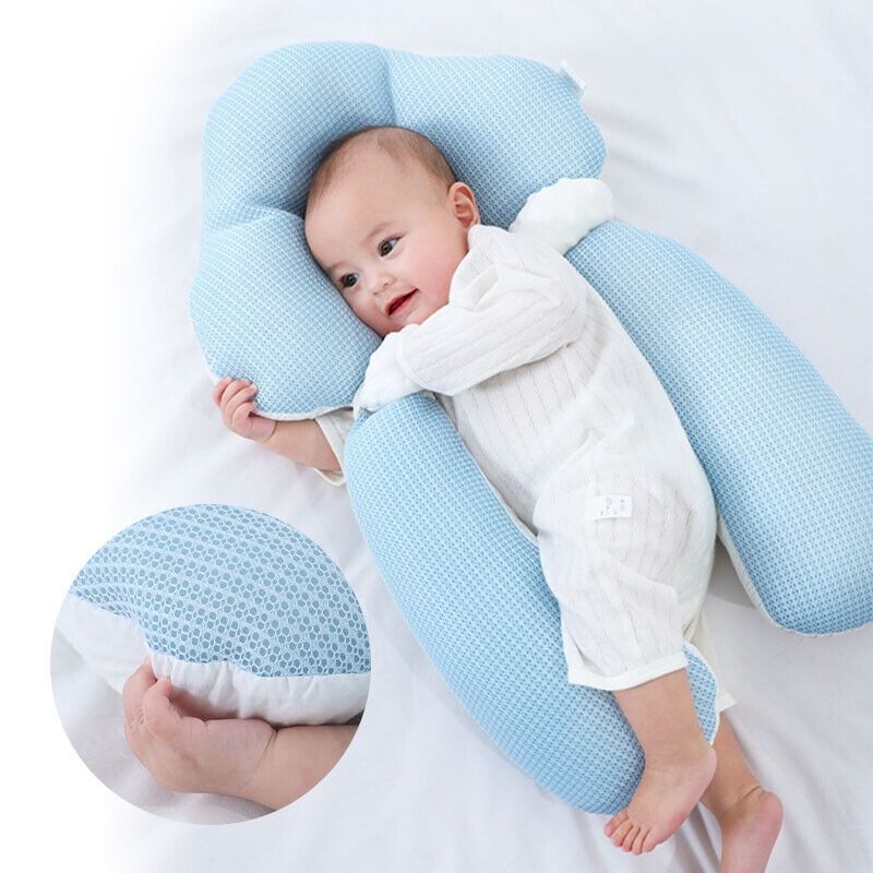 Ergonomic baby sleeping pillow with adjustable support