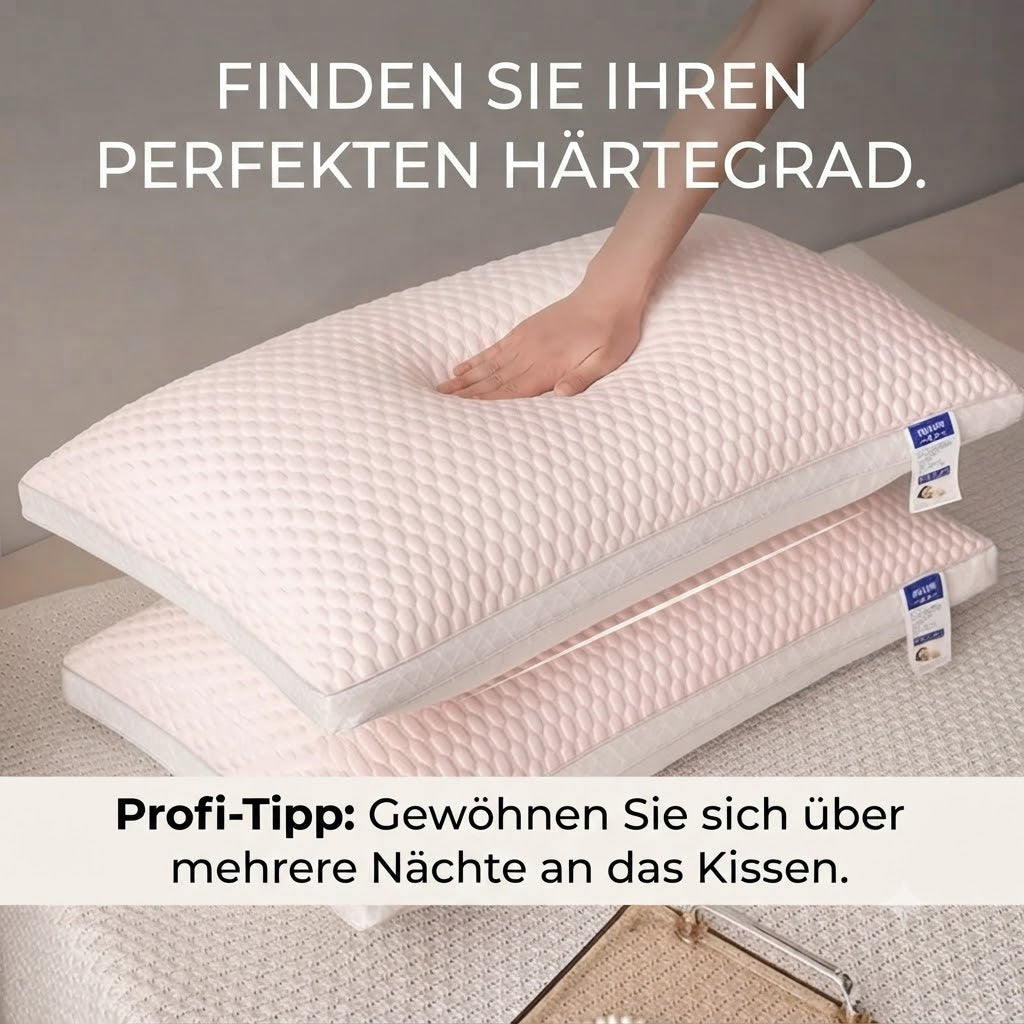 Nackenstützkissen von vorne mit ergonomischer Wellenform dargestellt
