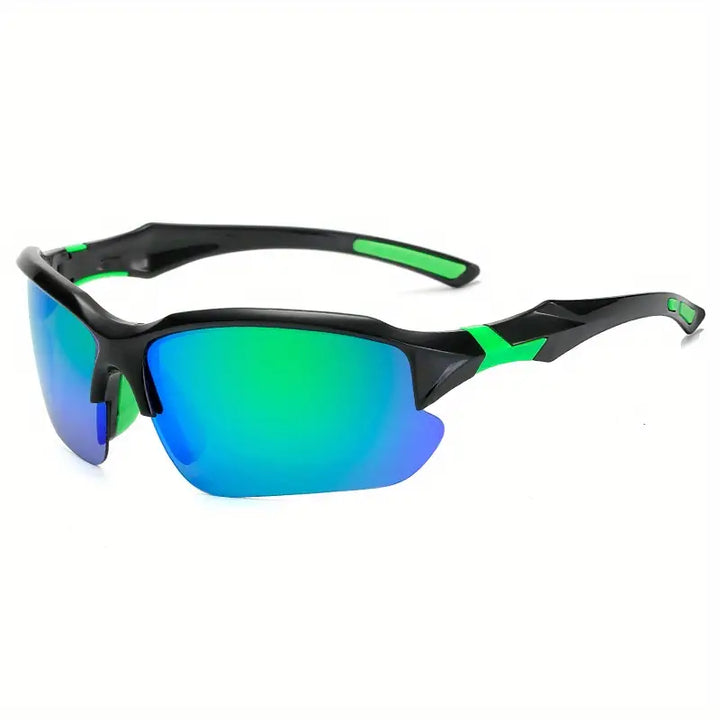 Sporty polarized sunglasses with UV400 protection for outdoor activities