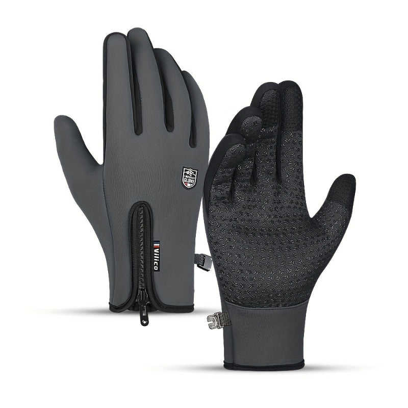 Warm windproof touchscreen gloves for men