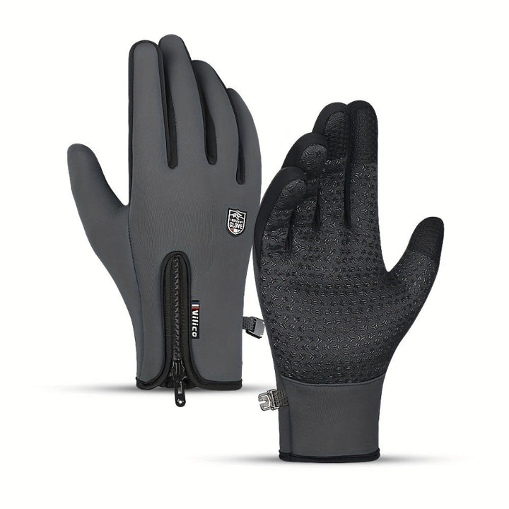Warm windproof touchscreen gloves for men