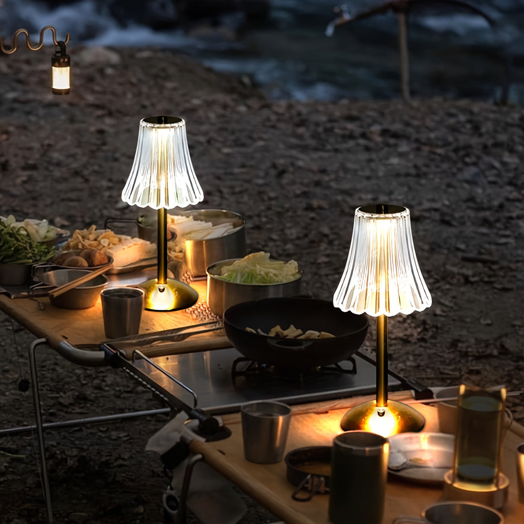 Crystal table lamp with LED and touch control