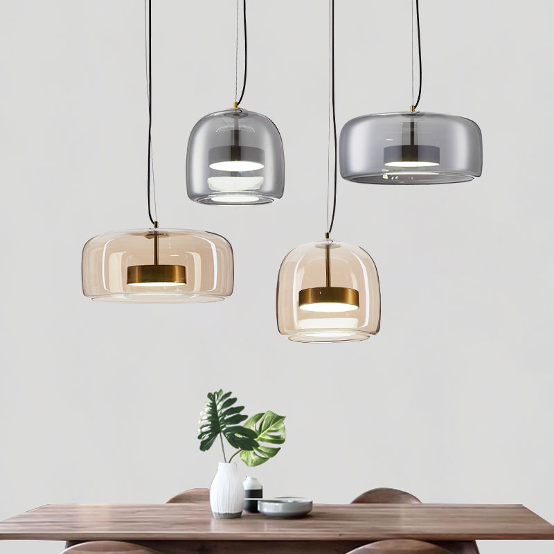 Modern glass pendant light – clear, timeless &amp; ideal for dining areas