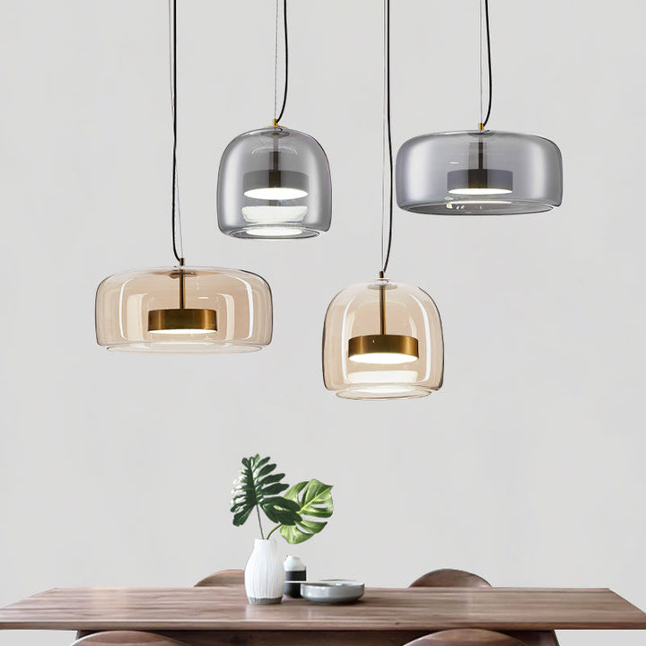 Modern glass pendant light – clear, timeless &amp; ideal for dining areas