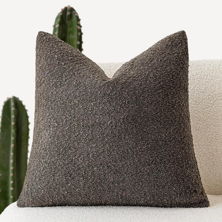 Bouclé-Kissenbezug aus Polyester als gemütliches Wohnaccessoire