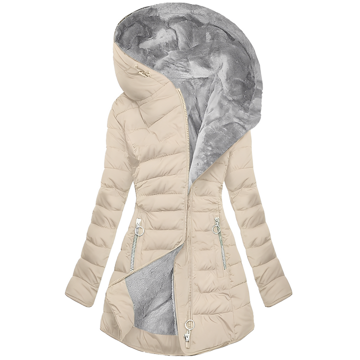 Women's Winter Jacket with Hood in a Modern Design 