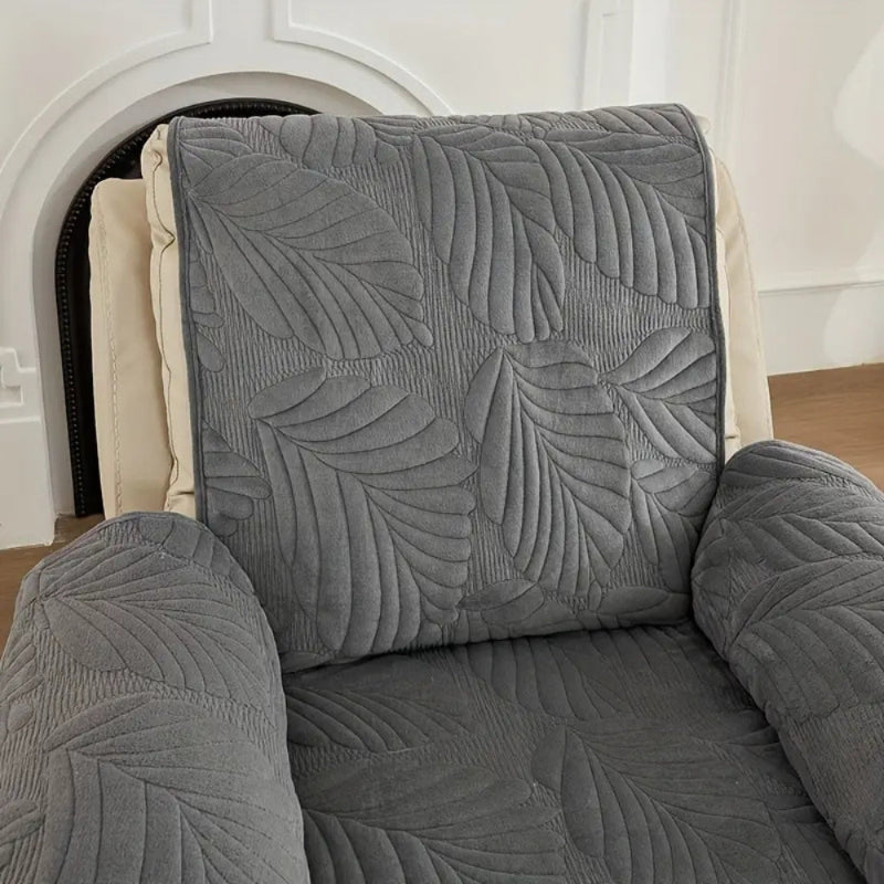 Armchair cover – leaf pattern throw for recliners