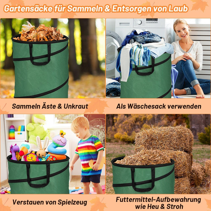Offener Gartensack für Rasenschnitt, Laub und Unkraut im Außenbereich