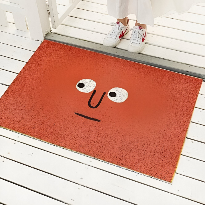 PVC-Rutschfester Fußmatte mit Smiley-Gesicht Bedruckter Eingangsbereich-Teppich