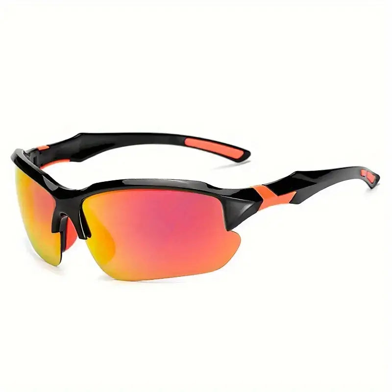 Sporty polarized sunglasses with UV400 protection for outdoor activities