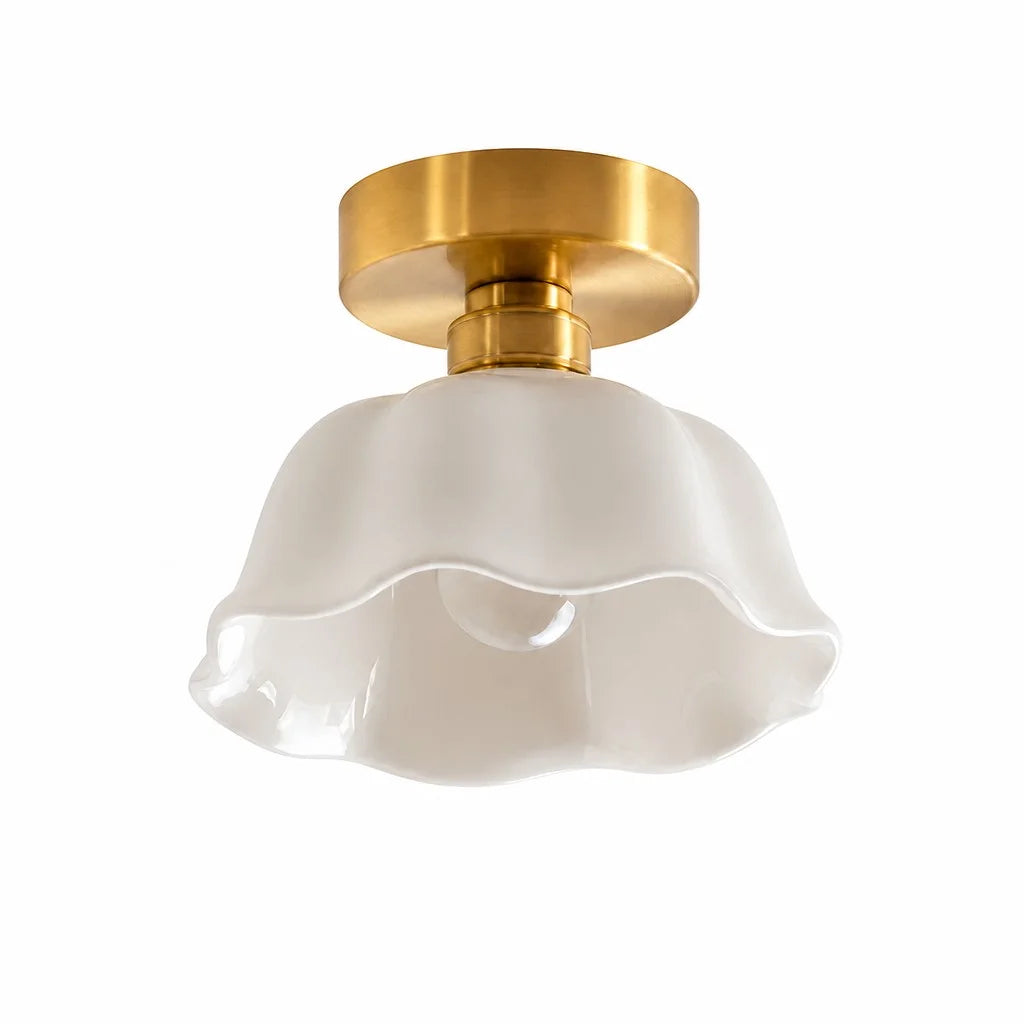 Ceramic Pendant Light Modern Flower Design