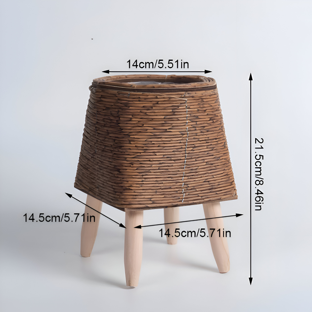 Künstlicher Korb Pflanzer Rustikaler Rattan Blumentopf