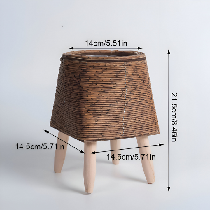 Künstlicher Korb Pflanzer Rustikaler Rattan Blumentopf