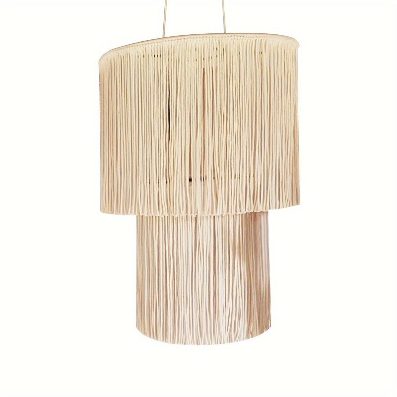 Boho macrame hanging lamp with tassels