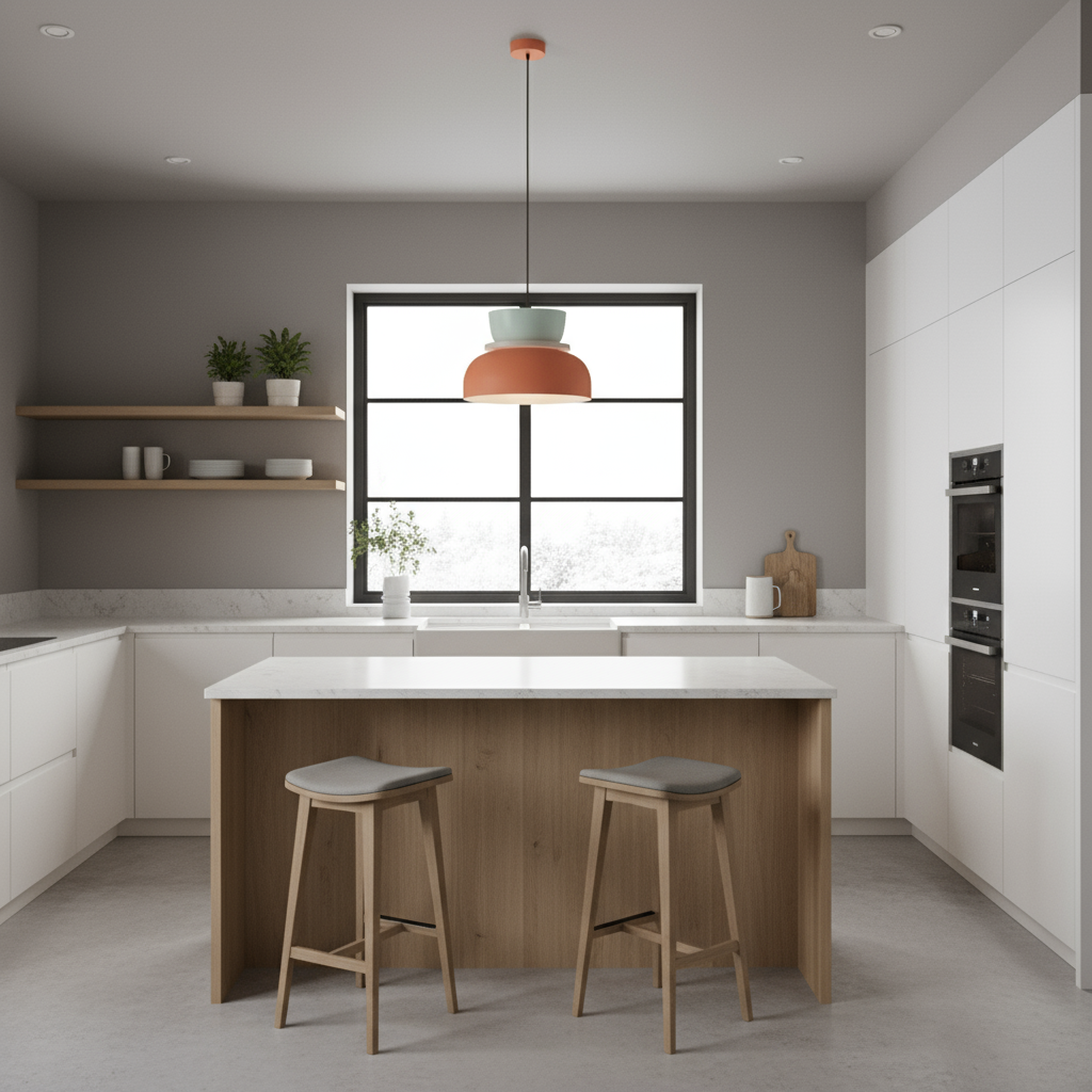 Nordic Macaron style pendant light with LED