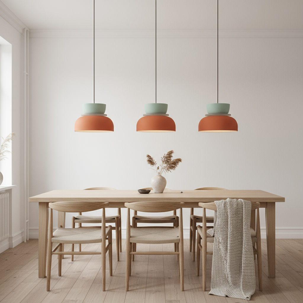 Nordic Macaron style pendant light with LED