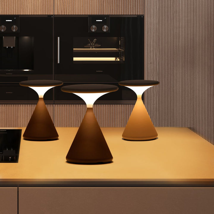 Wireless LED table lamp in hourglass shape – Dimmable &amp; USB-C rechargeable