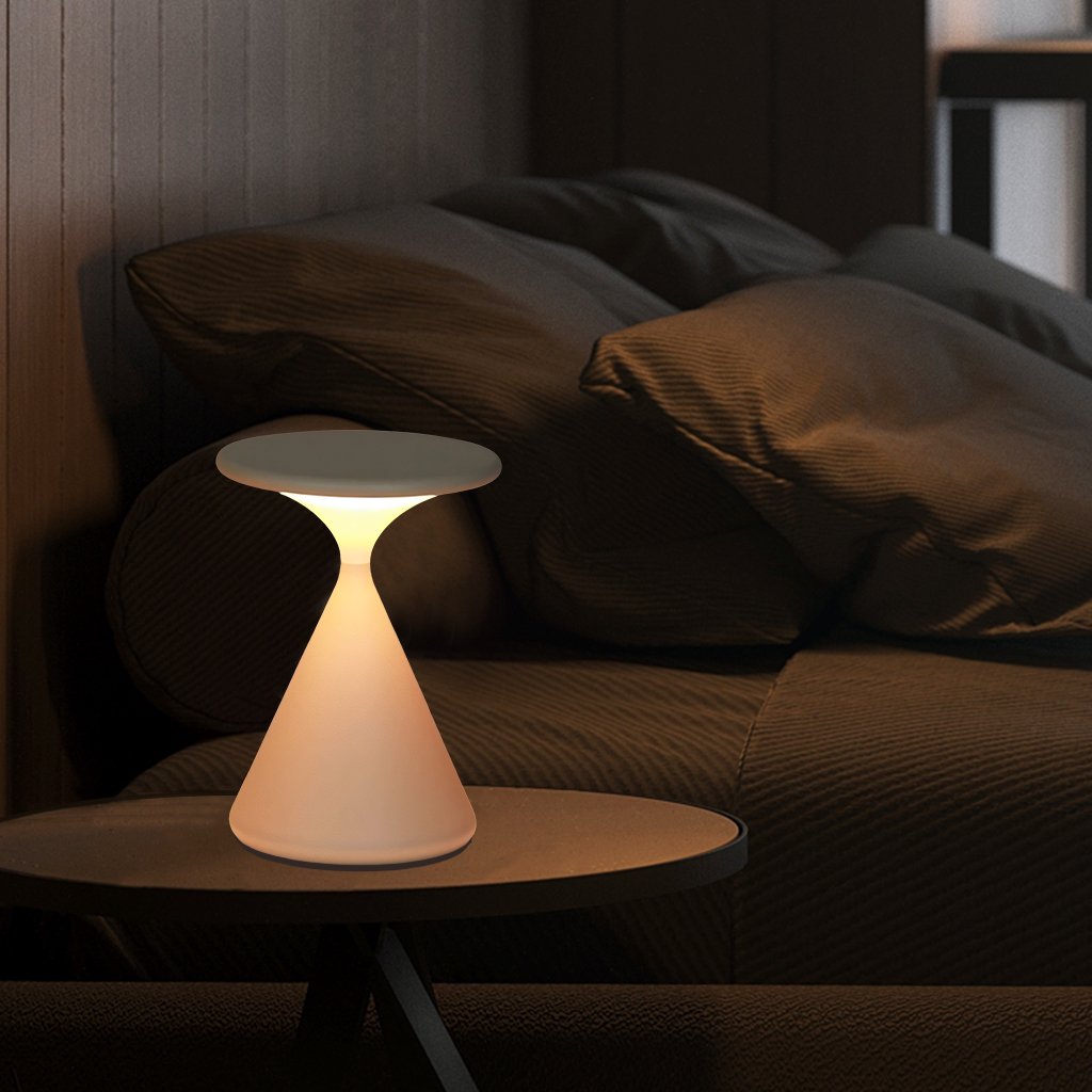 Wireless LED table lamp in hourglass shape – Dimmable &amp; USB-C rechargeable