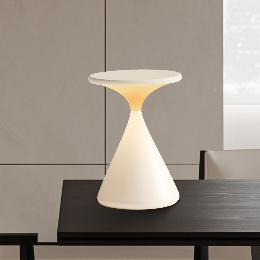 Wireless LED table lamp in hourglass shape – Dimmable &amp; USB-C rechargeable