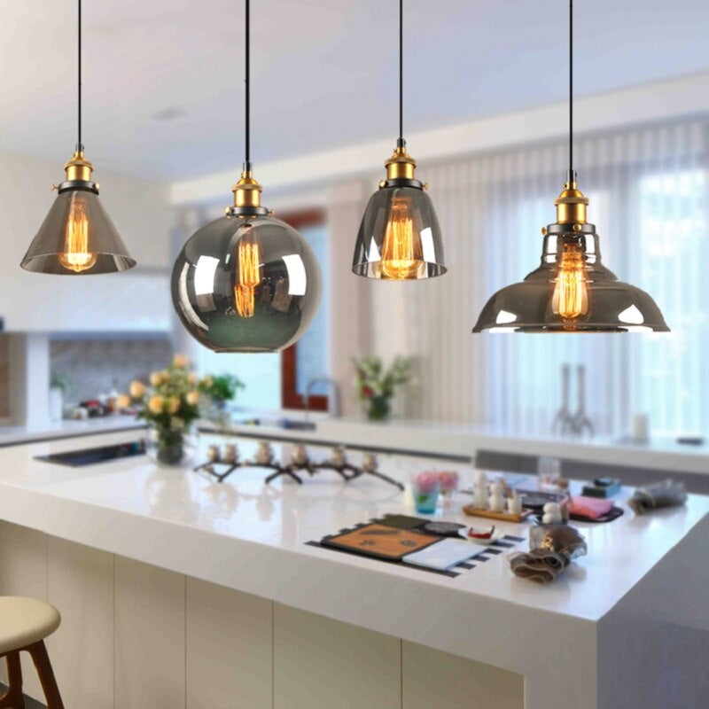 Antique glass pendant light – vintage style &amp; dimmable for stylish rooms