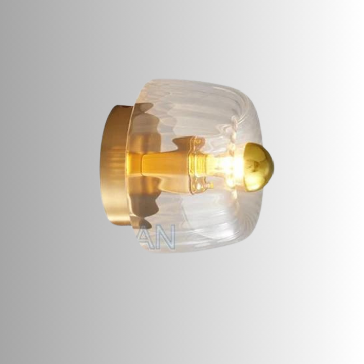 Wavy glass wall lamp in Nordic style – light accent with a beam effect