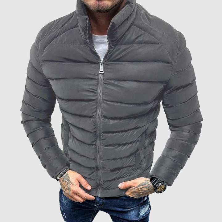 Men's Quilted Jacket with Hood