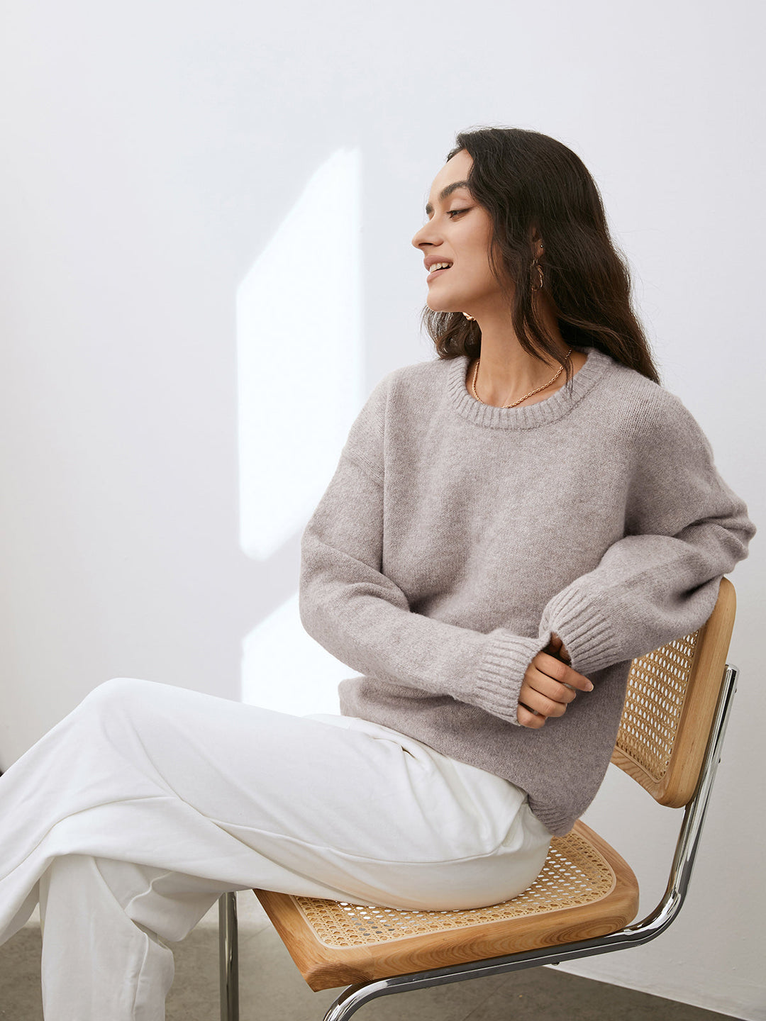 Damen Leichter Pullover Mit Weichem Griff