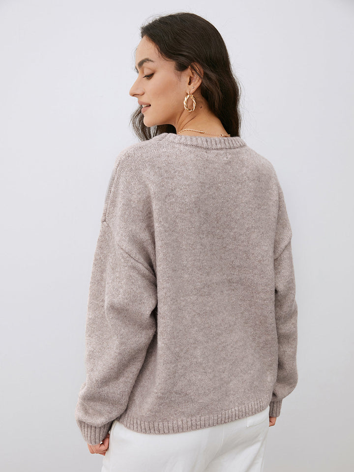 Damen Leichter Pullover Mit Weichem Griff