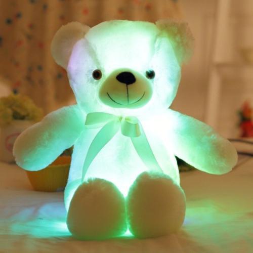Light-up LED teddy bear with color-changing light 