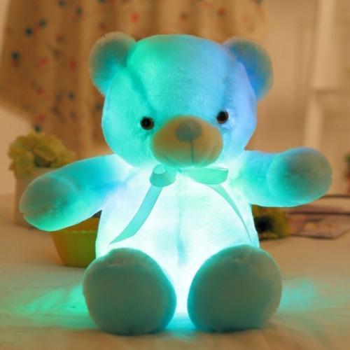 Light-up LED teddy bear with color-changing light 