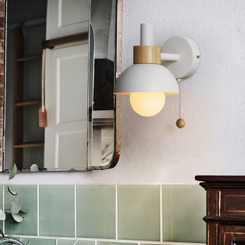 Modern glass wall lamp in a spherical shape for the living room