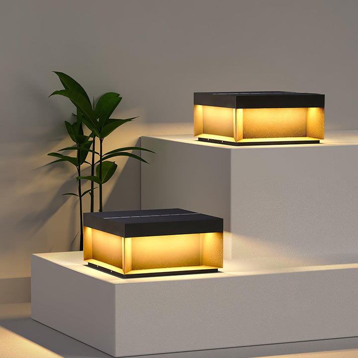 Waterproof modern solar post light for stylish outdoor lighting