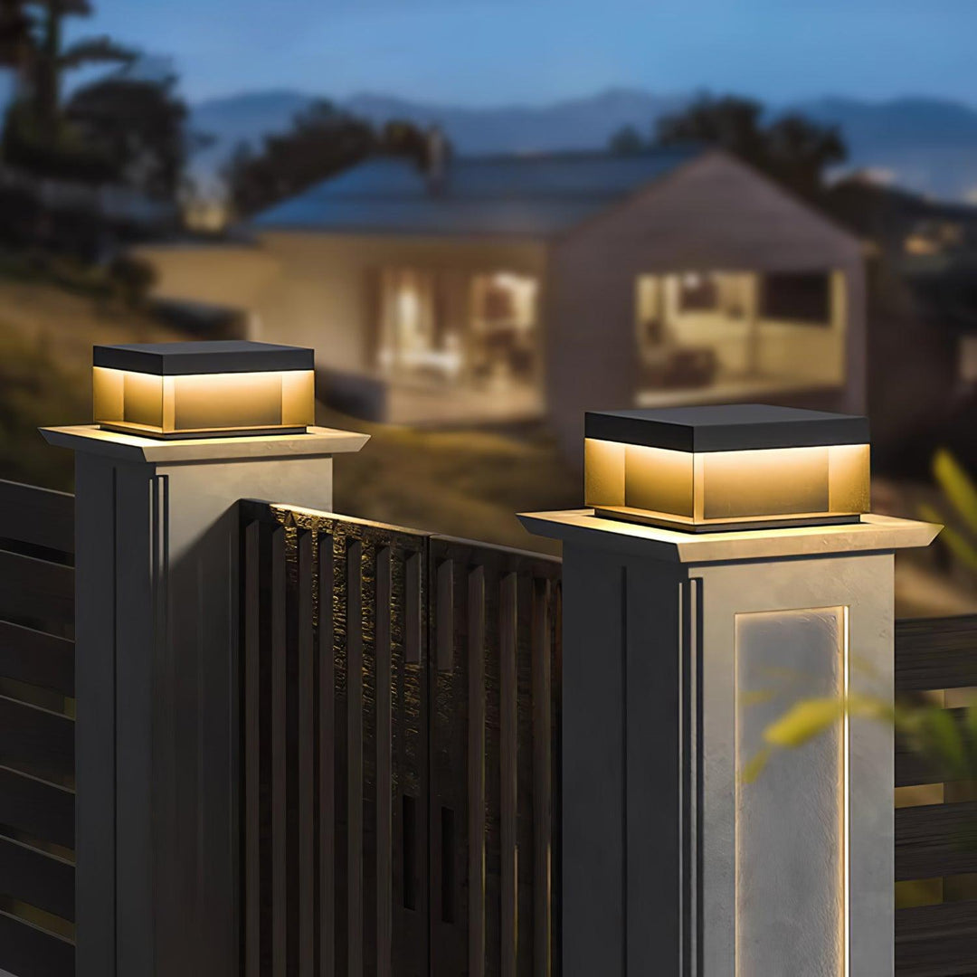 Waterproof modern solar post light for stylish outdoor lighting