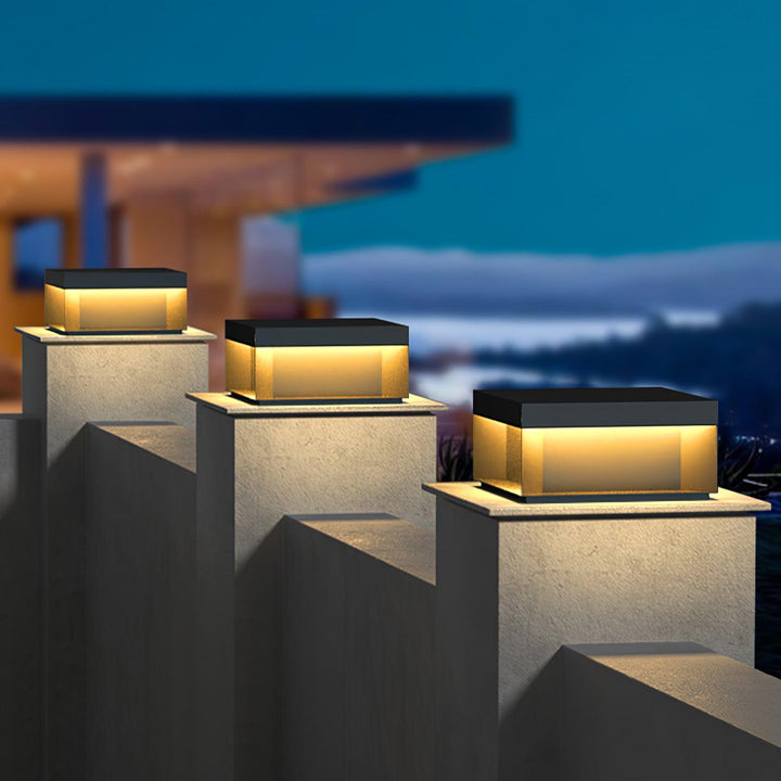 Waterproof modern solar post light for stylish outdoor lighting