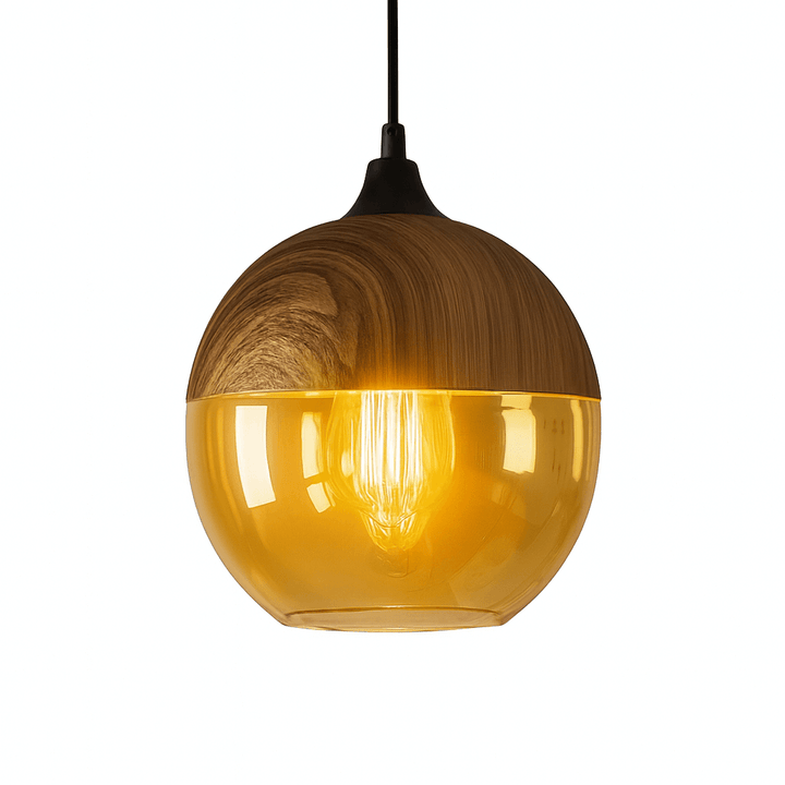 Hängeleuchte Holz Glas – Skandinavisches Design für Esszimmer und Wohnzimmer