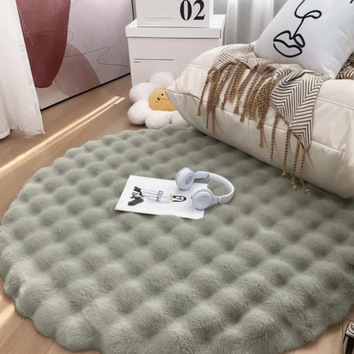 Runder Teppich Aus Fleece Rutschhemmend