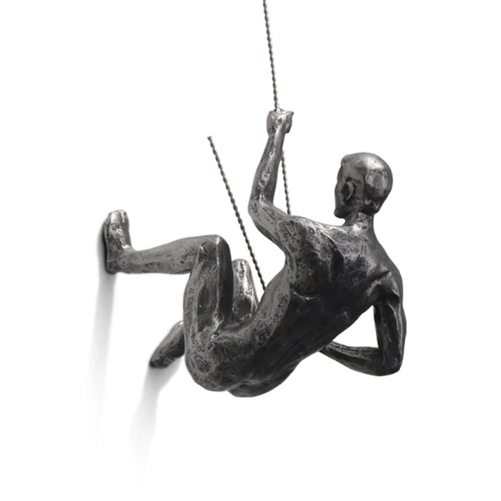 Wall Sculpture Climber – Inspiring 3D Decoration made of Resin &amp; Iron for Modern Home Design