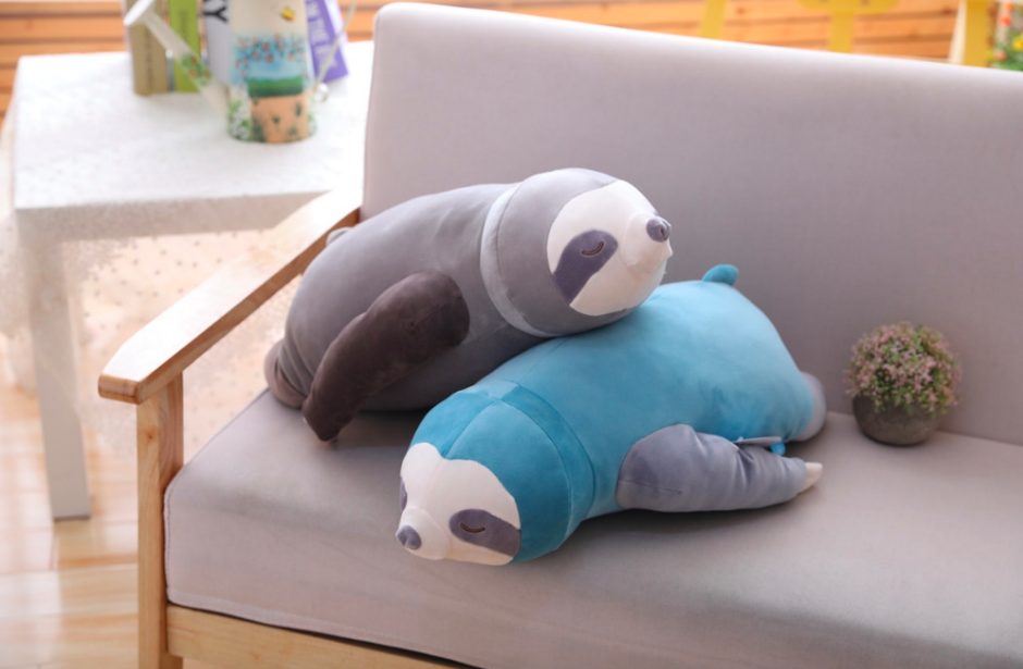 Large plush sloth toy