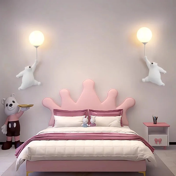 Playful, child-friendly LED wall light with animal motif 