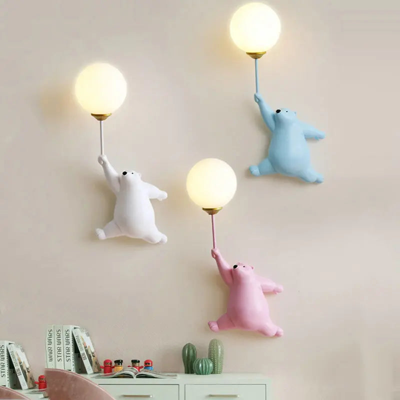 Playful, child-friendly LED wall light with animal motif 