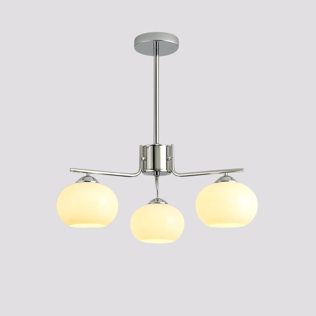 Bauhaus chandelier for the bedroom made of glass and metal