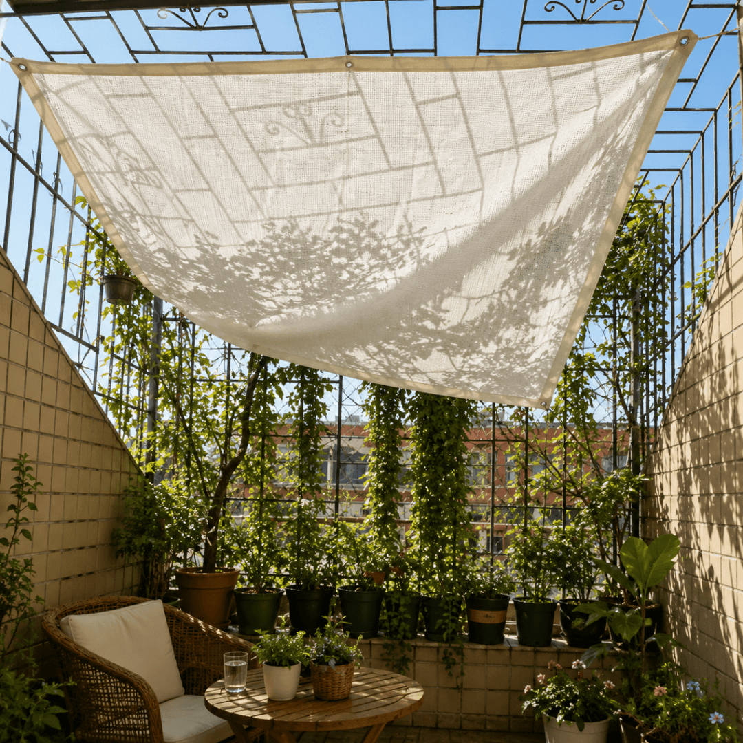 Schattierungsnetz für Balkon mit UV-Schutz und Sichtschutzwirkung