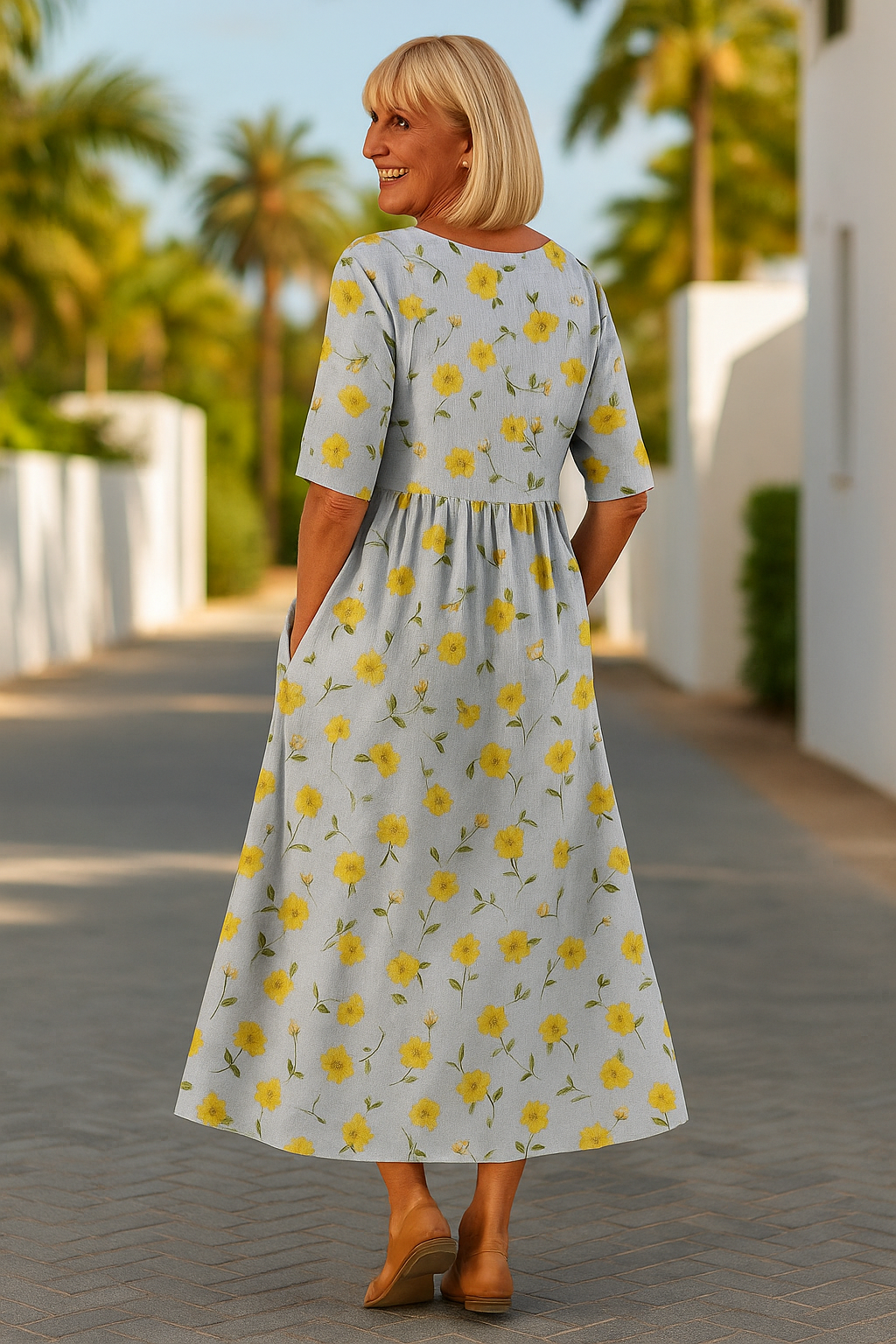 Relaxed Midi Dress for Women – Effortless Everyday Elegance