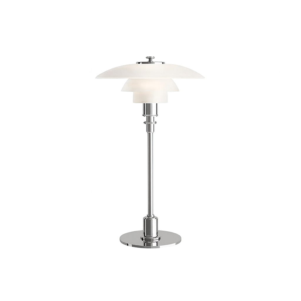 Bauhaus Ember table lamp with glass and metal base