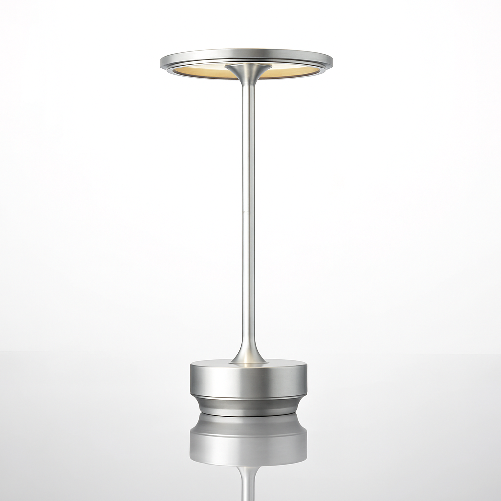 Wireless dimmable designer table lamp in an elegant design