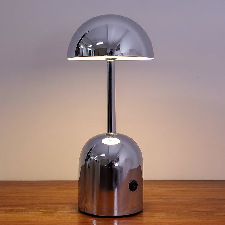 LED table lamp made of metal with touch dimmer