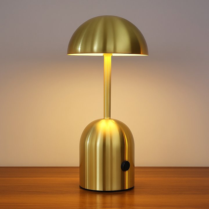 LED table lamp made of metal with touch dimmer